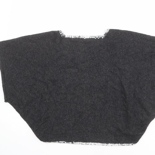 Precis Womens Grey V-Neck Cotton Shrug Jumper Size S - Size S-M