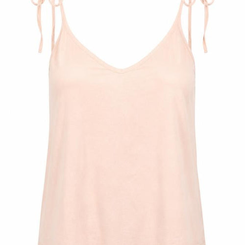 & Other Stories Womens Pink 100% Cotton Camisole Tank Size 14 V-Neck - Tie Shoulder Detail