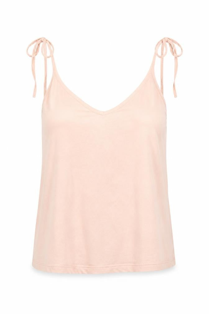 & Other Stories Womens Pink 100% Cotton Camisole Tank Size 14 V-Neck - Tie Shoulder Detail