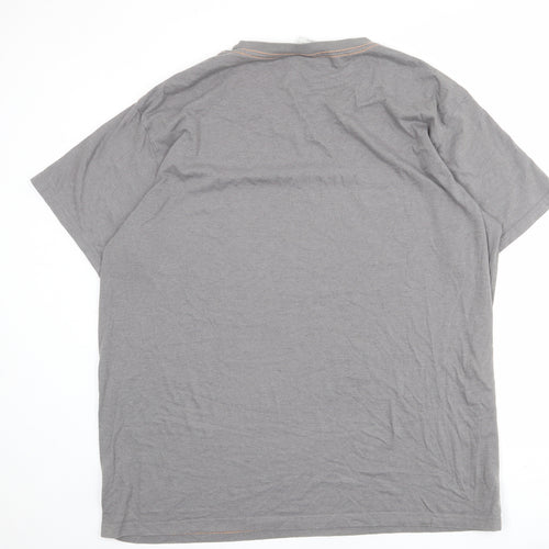 Weird Fish Mens Grey Cotton T-Shirt Size 4XL Crew Neck