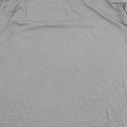 Weird Fish Mens Grey Cotton T-Shirt Size 4XL Crew Neck