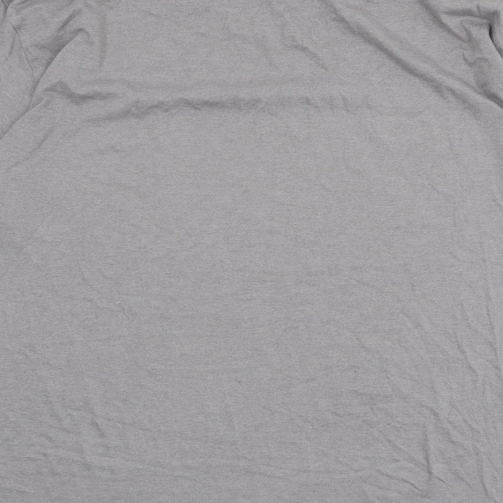 Weird Fish Mens Grey Cotton T-Shirt Size 4XL Crew Neck