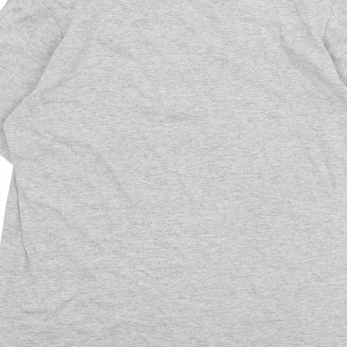 Nike Boys Grey Cotton Basic T-Shirt Size M Round Neck Pullover - Attack The Glass