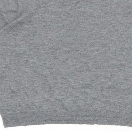 Topshop Womens Grey Round Neck Polyester Pullover Jumper Size 16