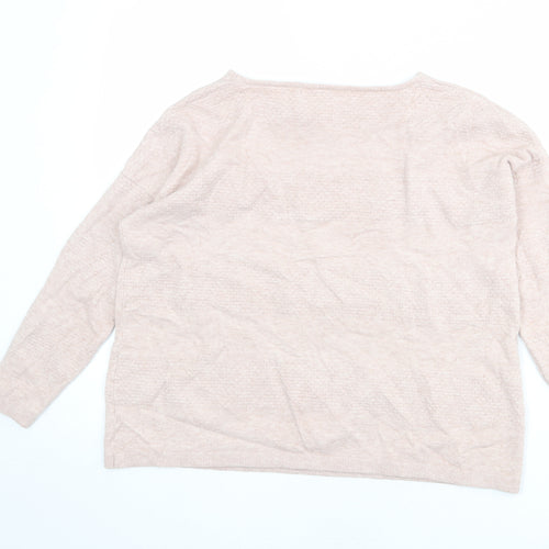 Only Womens Pink Round Neck Viscose Pullover Jumper Size M
