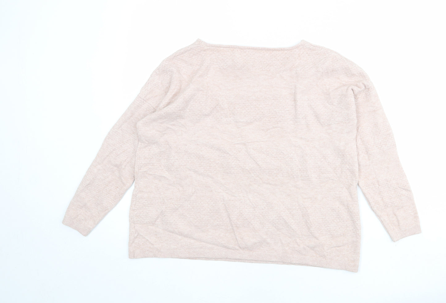Only Womens Pink Round Neck Viscose Pullover Jumper Size M