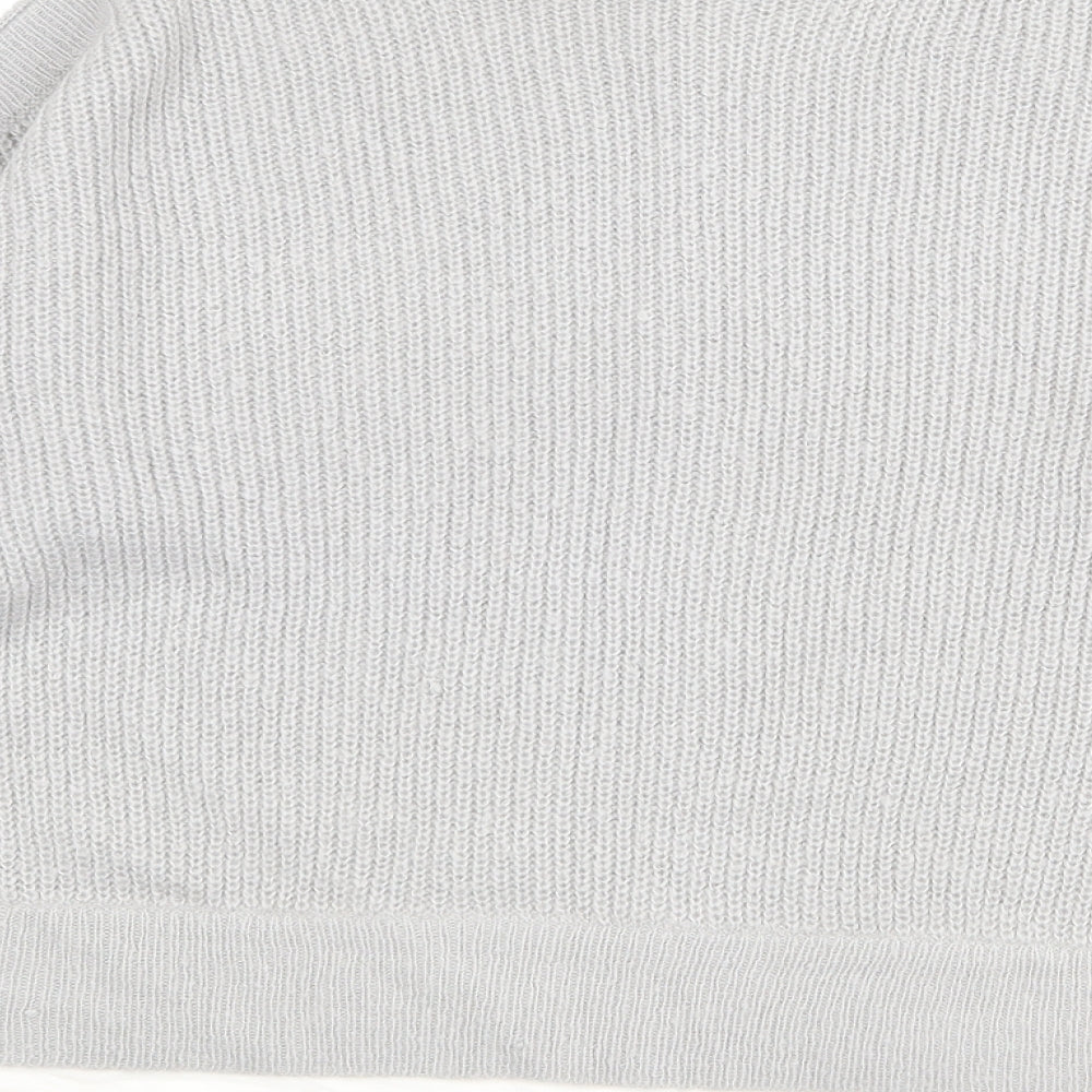 Dorothy Perkins Womens Grey Round Neck Acrylic Pullover Jumper Size 14