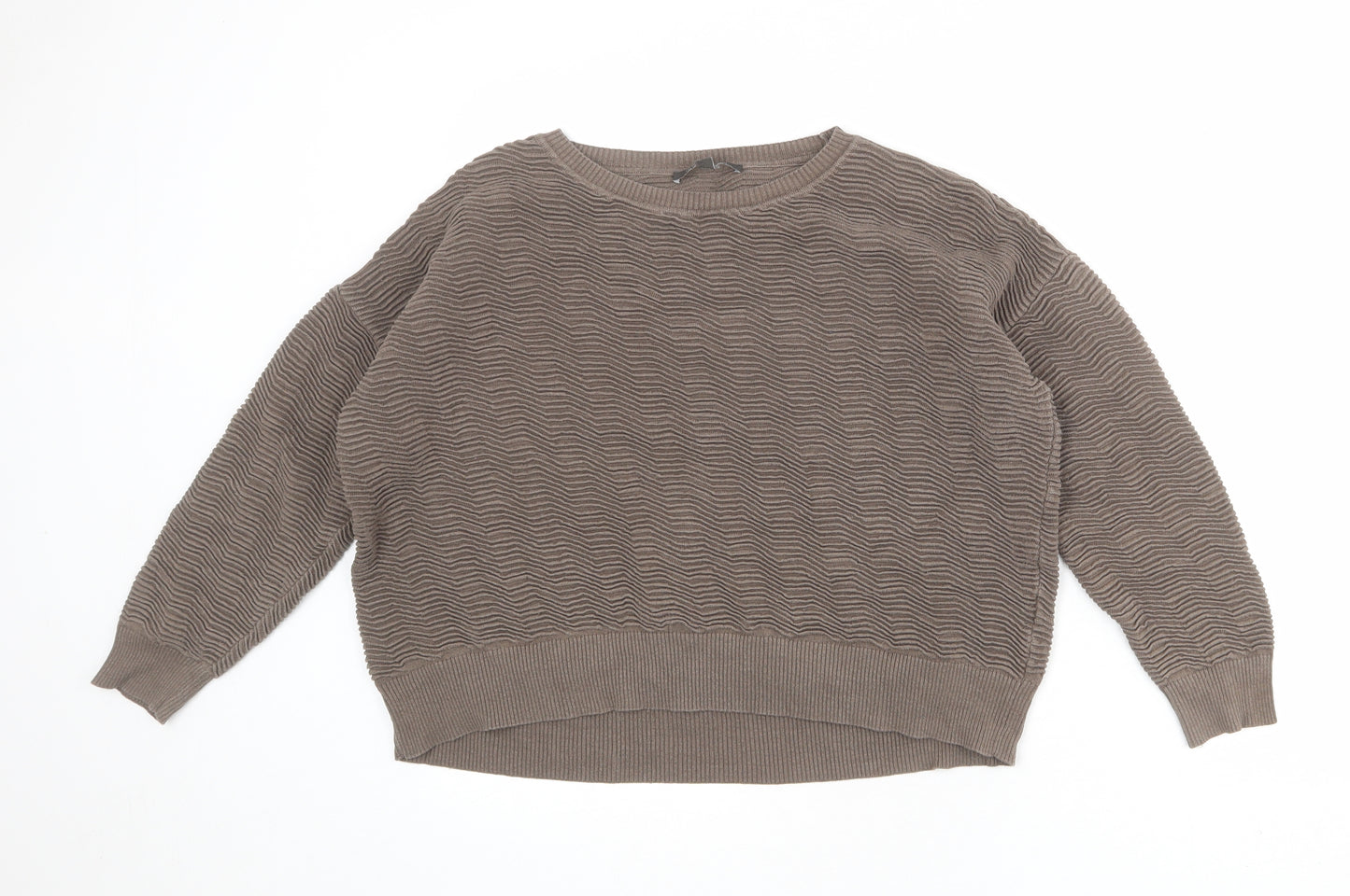 French Connection Womens Brown 100% Cotton Pullover Sweatshirt Size M Pullover