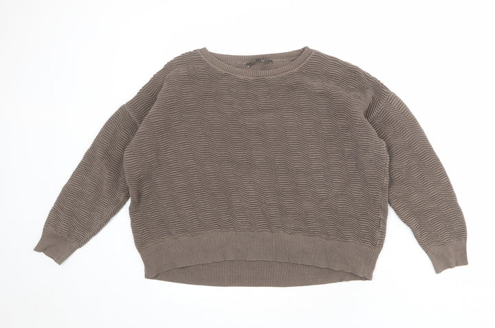 French Connection Womens Brown 100% Cotton Pullover Sweatshirt Size M Pullover