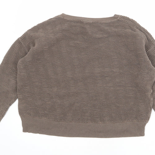 French Connection Womens Brown 100% Cotton Pullover Sweatshirt Size M Pullover