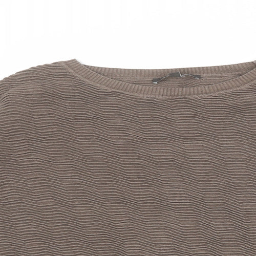 French Connection Womens Brown 100% Cotton Pullover Sweatshirt Size M Pullover