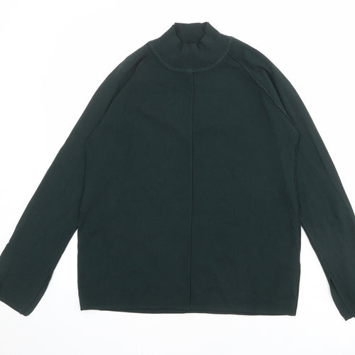 NEXT Womens Green High Neck Viscose Pullover Jumper Size 8