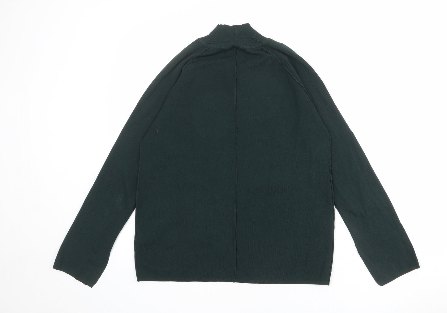 NEXT Womens Green High Neck Viscose Pullover Jumper Size 8
