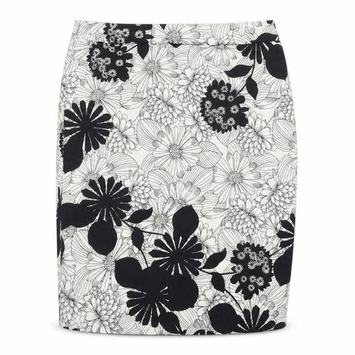 Marks and Spencer Womens White Floral Polyester Bandage Skirt Size 36 in Zip