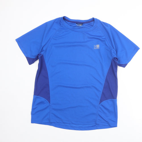 Karrimor Mens Blue Colourblock Polyester Basic T-Shirt Size M Round Neck Pullover