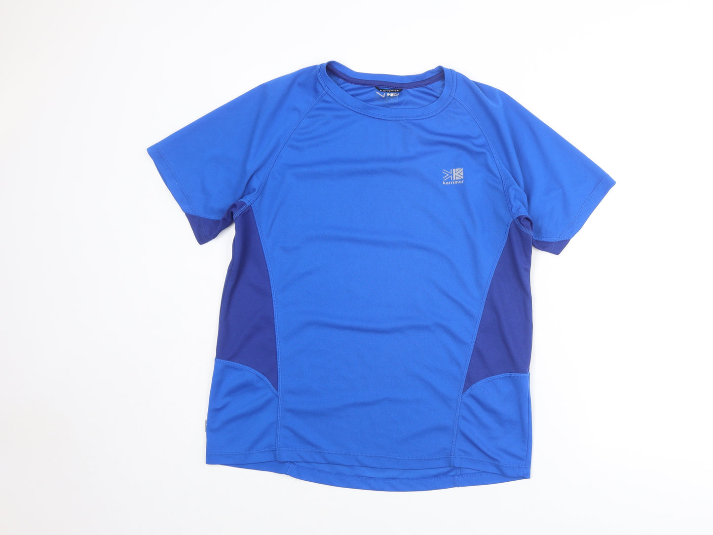 Karrimor Mens Blue Colourblock Polyester Basic T-Shirt Size M Round Neck Pullover