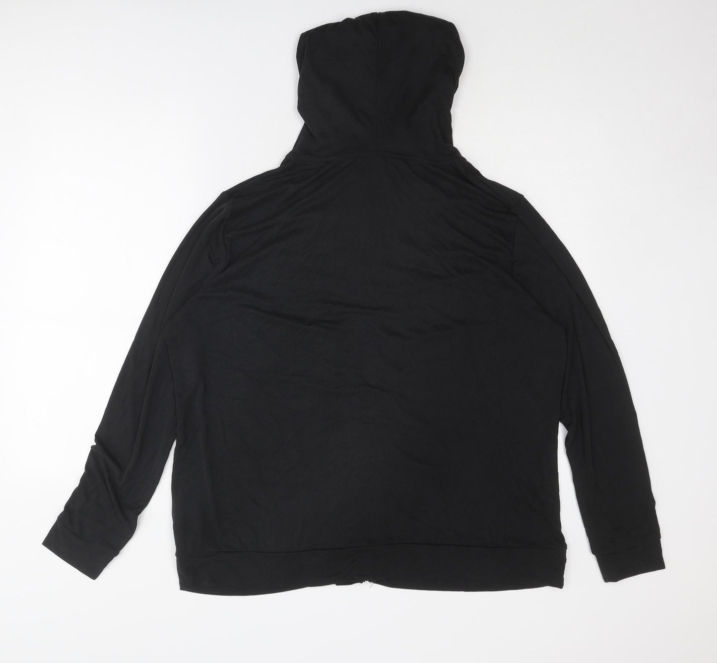 Capsule Womens Black Modal Full Zip Hoodie Size 22 Zip