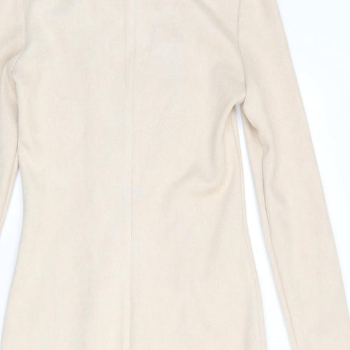 Ashanti Brazil Womens Beige Polyester Bodycon Size 10 V-Neck Zip