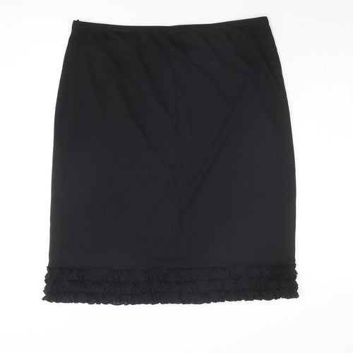Agenda Womens Black Polyester Trumpet Skirt Size 22