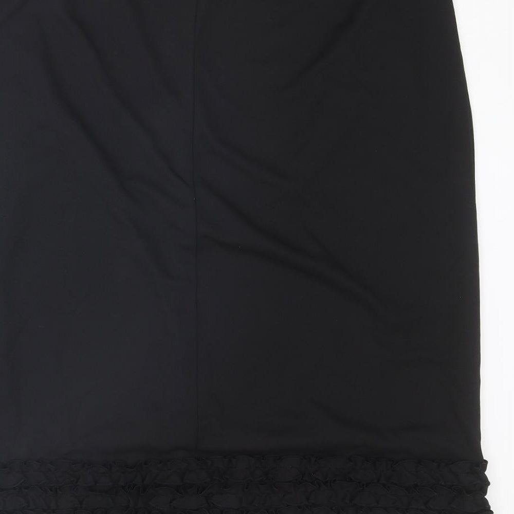 Agenda Womens Black Polyester Trumpet Skirt Size 22
