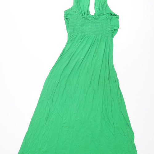 NEXT Womens Green Viscose A-Line Size 16 V-Neck Pullover