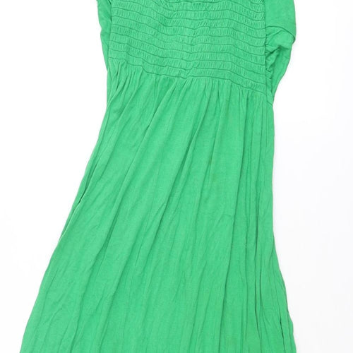 NEXT Womens Green Viscose A-Line Size 16 V-Neck Pullover
