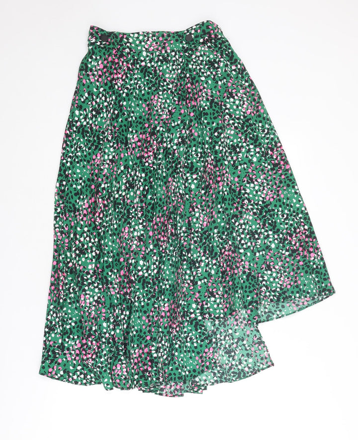 Topshop Womens Multicoloured Geometric Polyester Swing Skirt Size 6