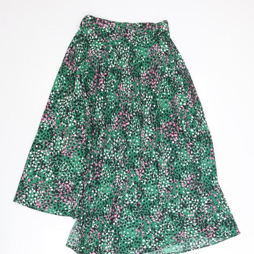 Topshop Womens Multicoloured Geometric Polyester Swing Skirt Size 6
