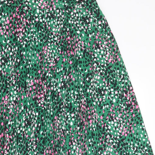 Topshop Womens Multicoloured Geometric Polyester Swing Skirt Size 6