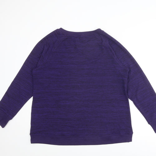Gerry Womens Purple Polyester Pullover Sweatshirt Size XL Zip