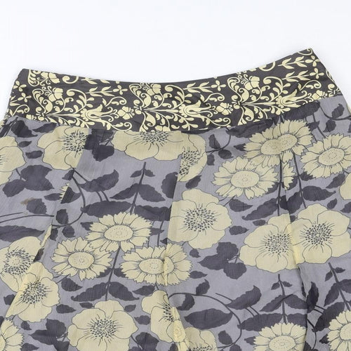 Phase Eight Womens Multicoloured Floral Polyester Swing Skirt Size 10 Zip
