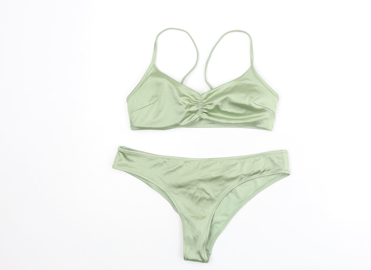 H&M Womens Green Polyamide Bikini Size 12