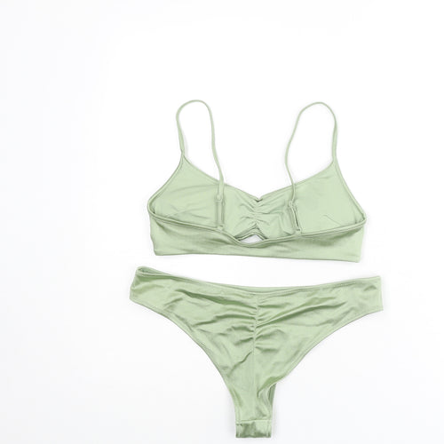H&M Womens Green Polyamide Bikini Size 12