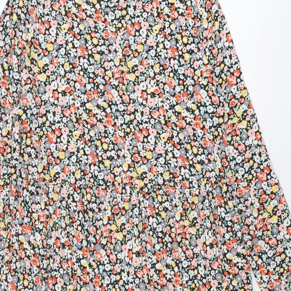 Marks and Spencer Womens Multicoloured Floral Viscose A-Line Size 20 Round Neck Pullover