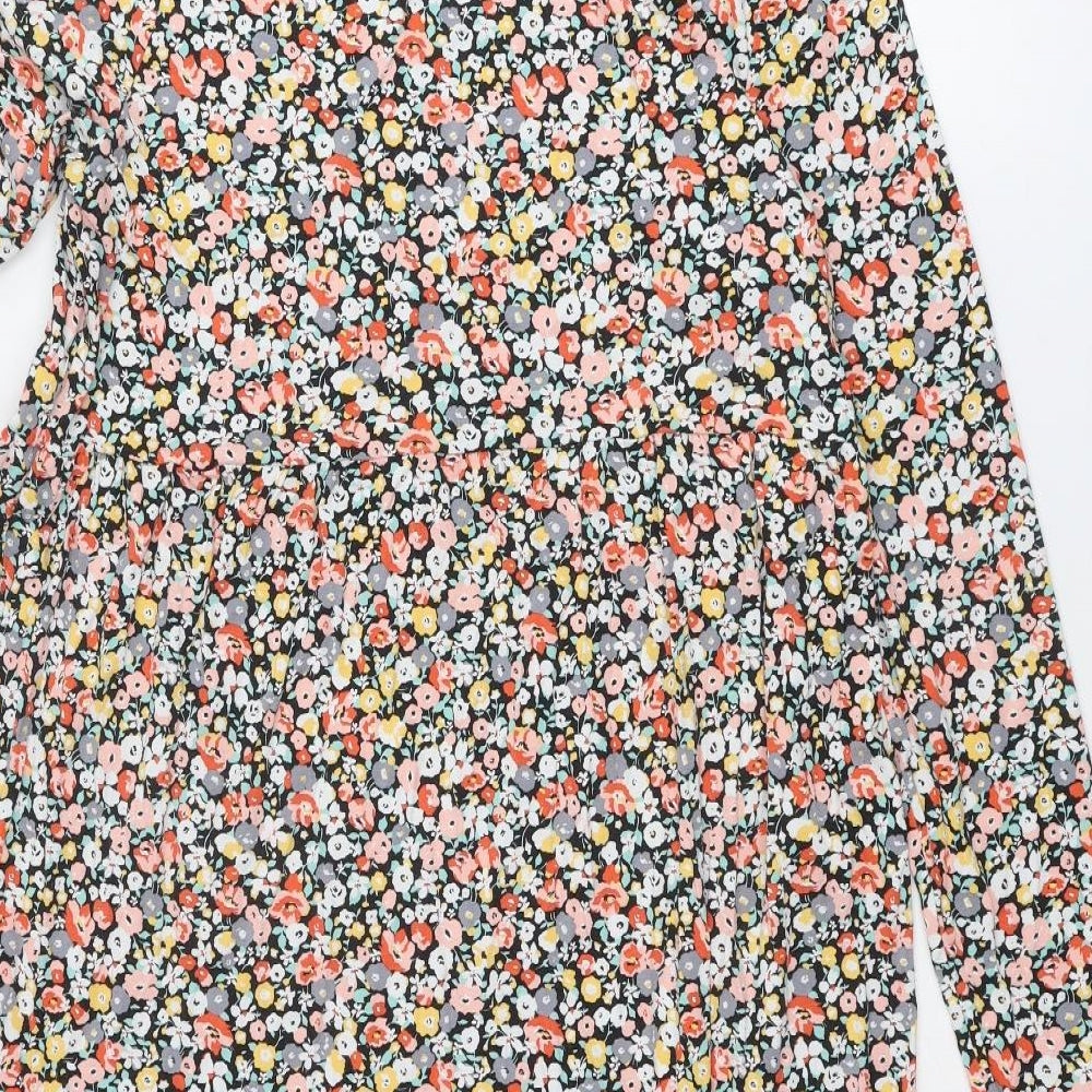 Marks and Spencer Womens Multicoloured Floral Viscose A-Line Size 20 Round Neck Pullover