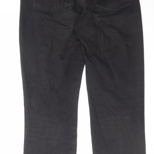 COLLUSION Womens Black Cotton Straight Jeans Size 32 in L34 in Regular Zip