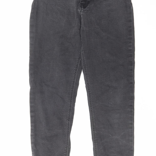 Zara Womens Grey Cotton Skinny Jeans Size 12 L25 in Regular Zip