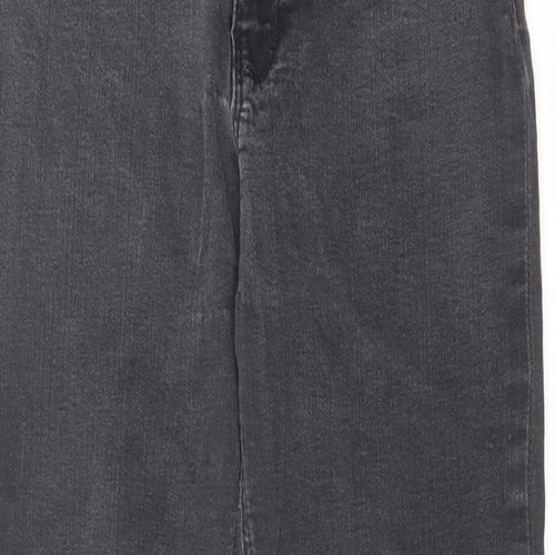 Zara Womens Grey Cotton Skinny Jeans Size 12 L25 in Regular Zip