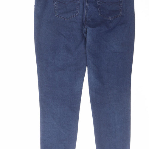 Great Plains Womens Blue Cotton Skinny Jeans Size 16 L30 in Regular Zip