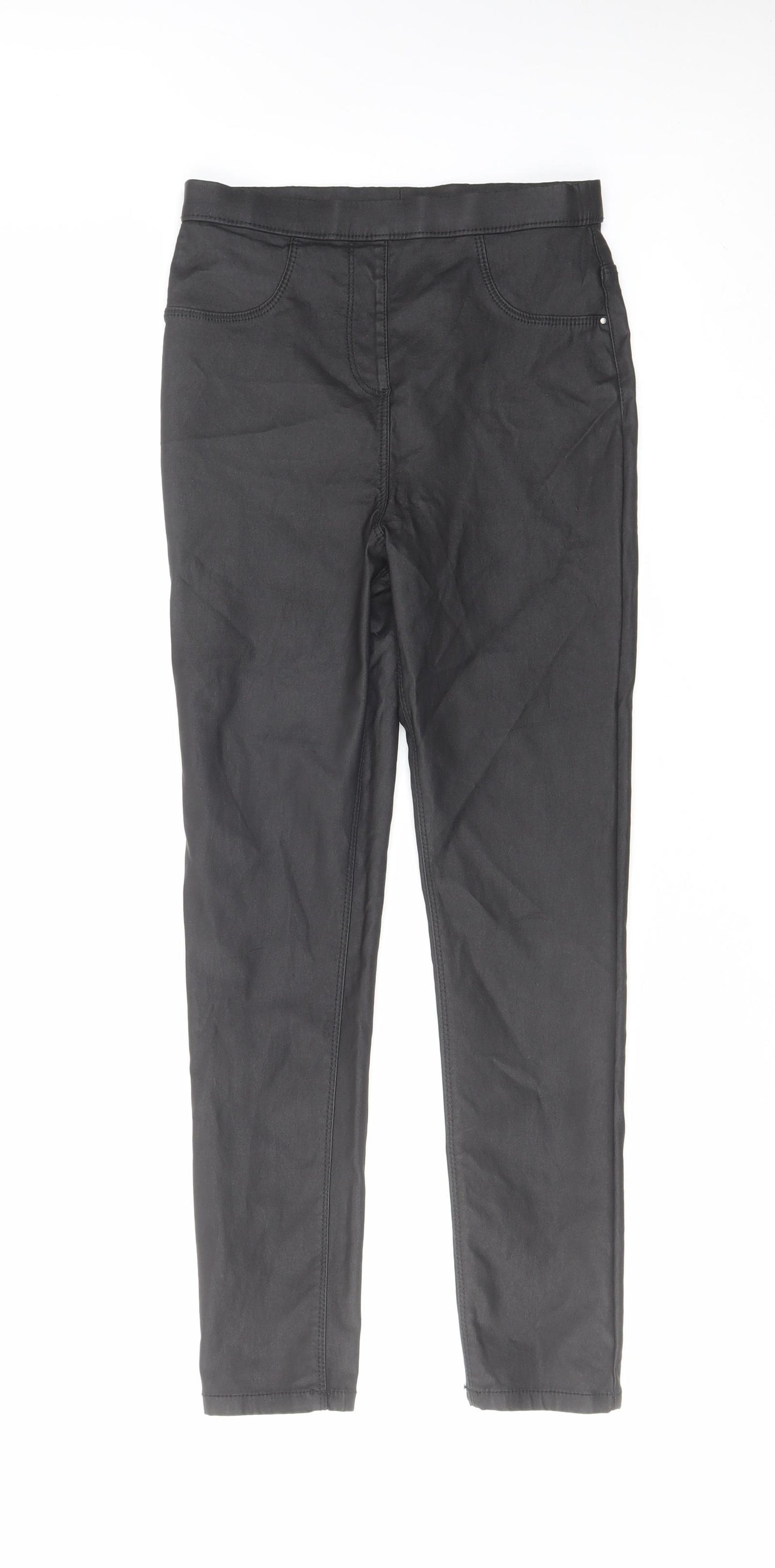 George Girls Black Nylon Pedal Pusher Trousers Size 12-13 Years Regular Pullover