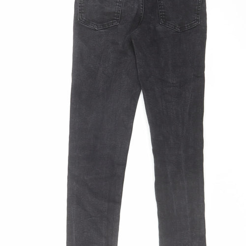 Zara Boys Black Cotton Skinny Jeans Size 11-12 Years Regular Zip