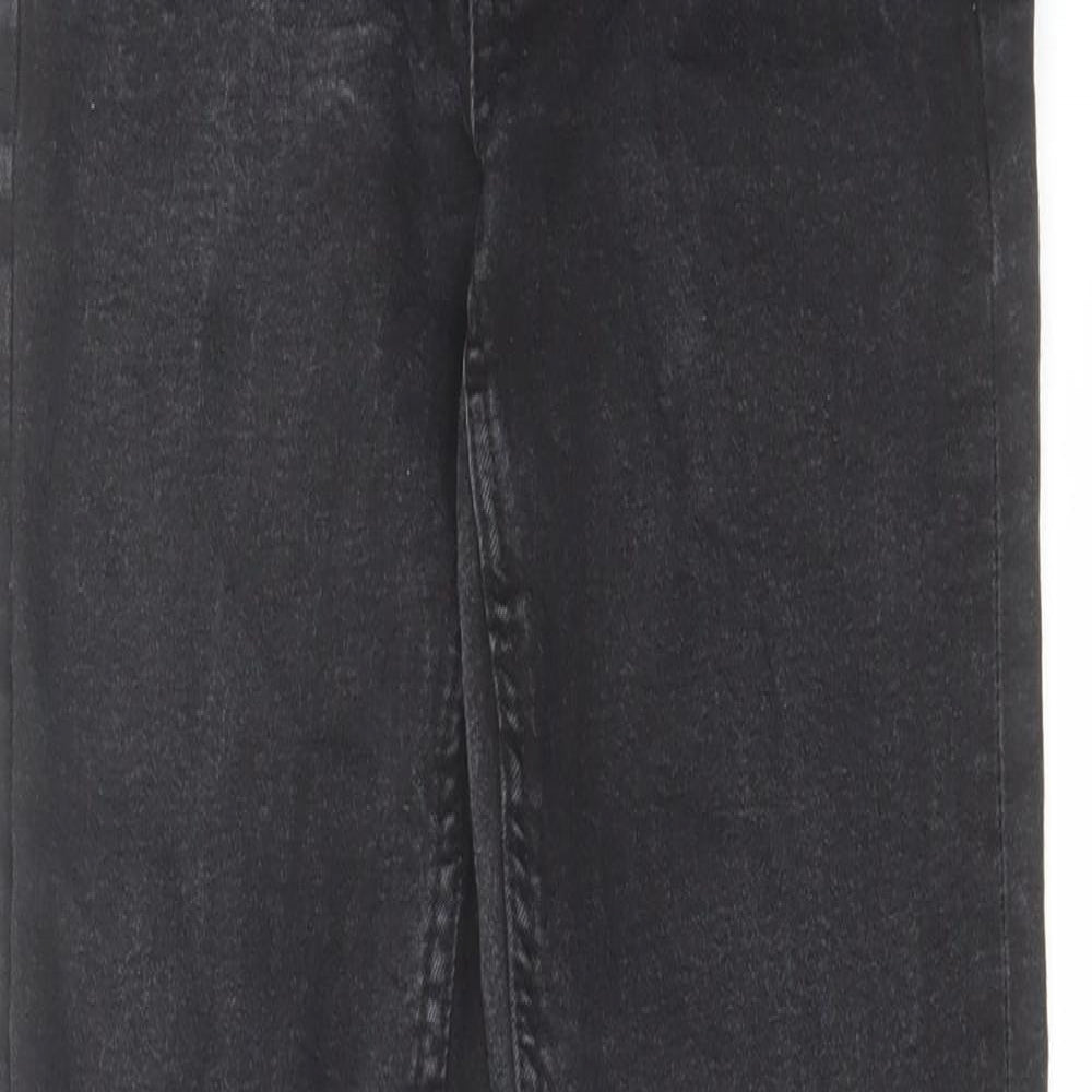Zara Boys Black Cotton Skinny Jeans Size 11-12 Years Regular Zip