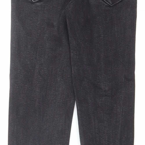 Zara Boys Black Cotton Skinny Jeans Size 11-12 Years Regular Zip