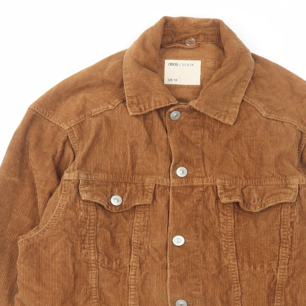 ASOS Womens Brown Jacket Size 10 Button