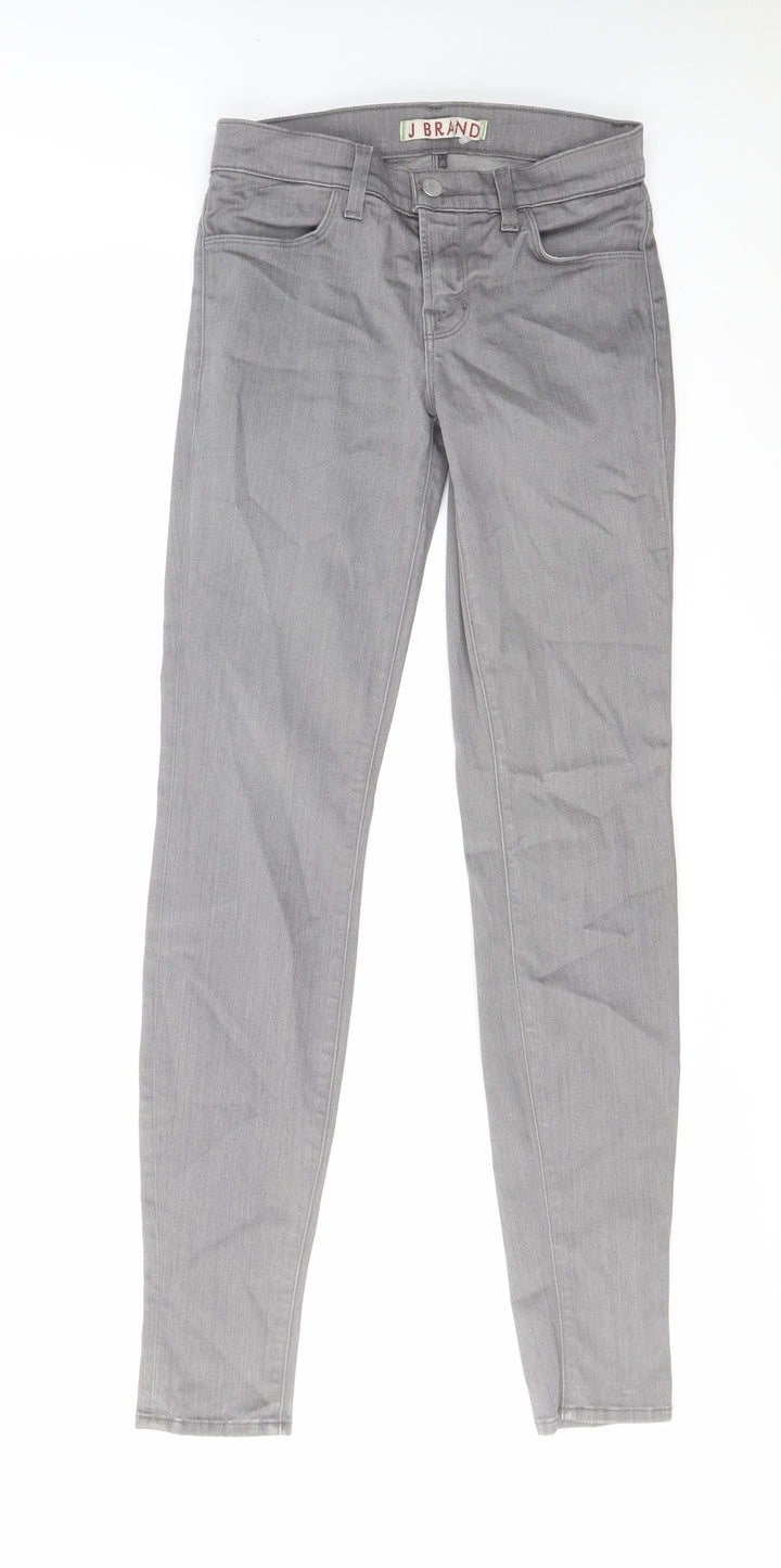 J.BRAND Womens Grey Cotton Skinny Jeans Size 25 in L30 in Regular Zip