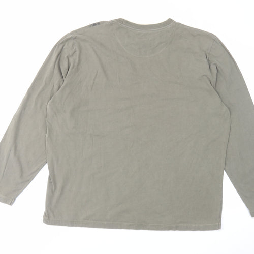 Burton Mens Green Cotton T-Shirt Size 2XL Crew Neck