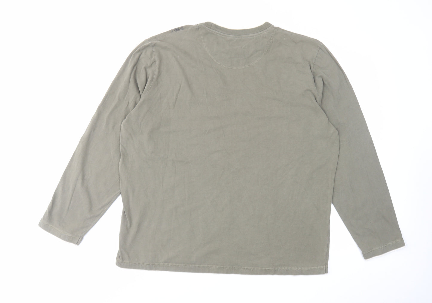 Burton Mens Green Cotton T-Shirt Size 2XL Crew Neck