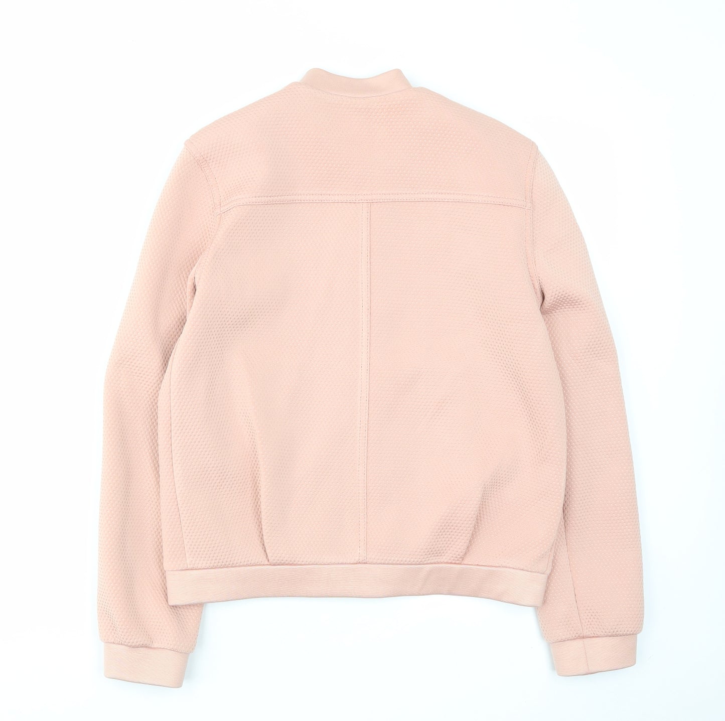 Topshop Womens Pink Herringbone Jacket Size 10 Zip