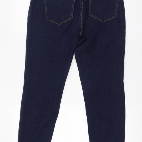 Angels Womens Blue Cotton Tapered Jeans Size 10 L27 in Regular Zip