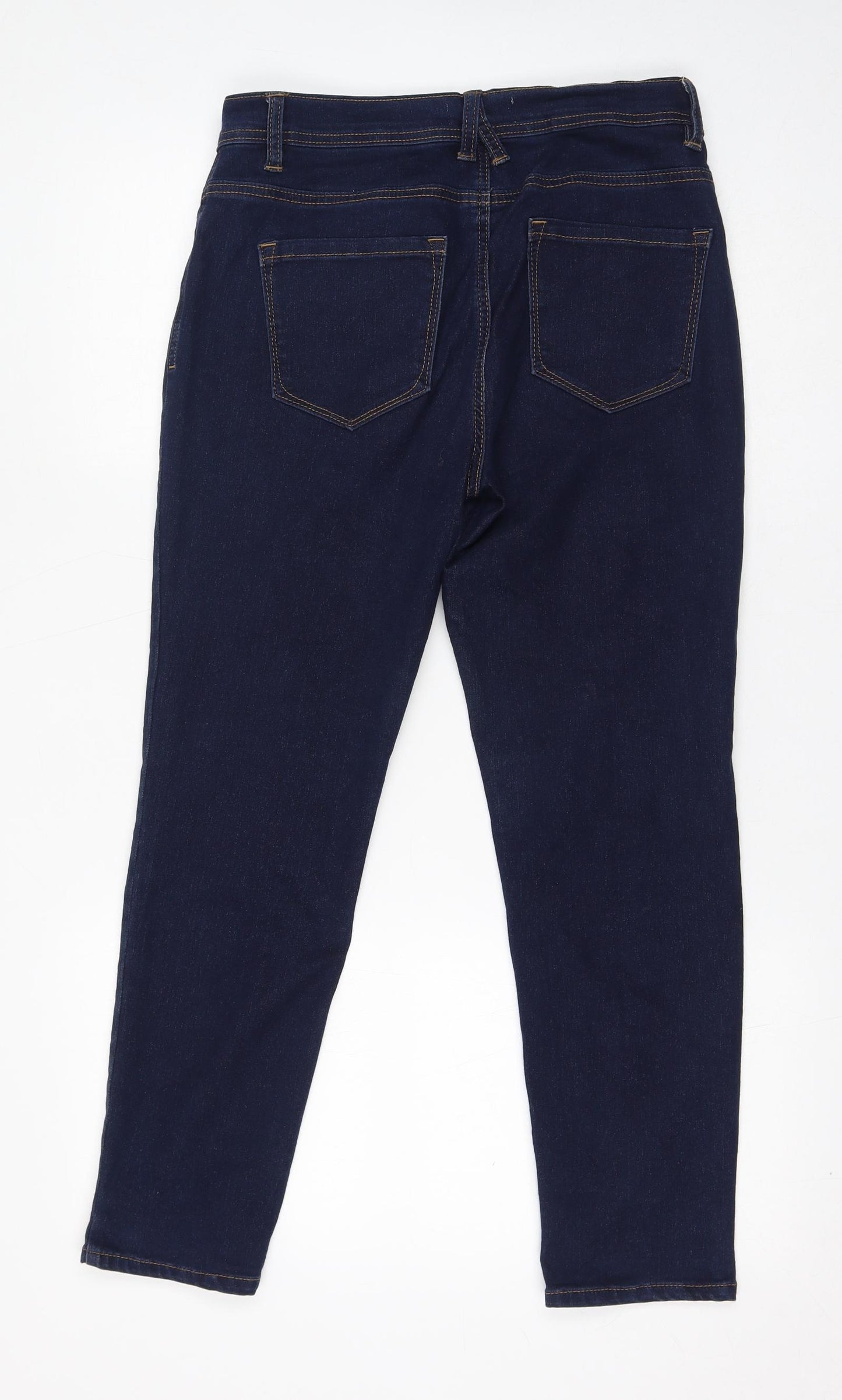 Angels Womens Blue Cotton Tapered Jeans Size 10 L27 in Regular Zip